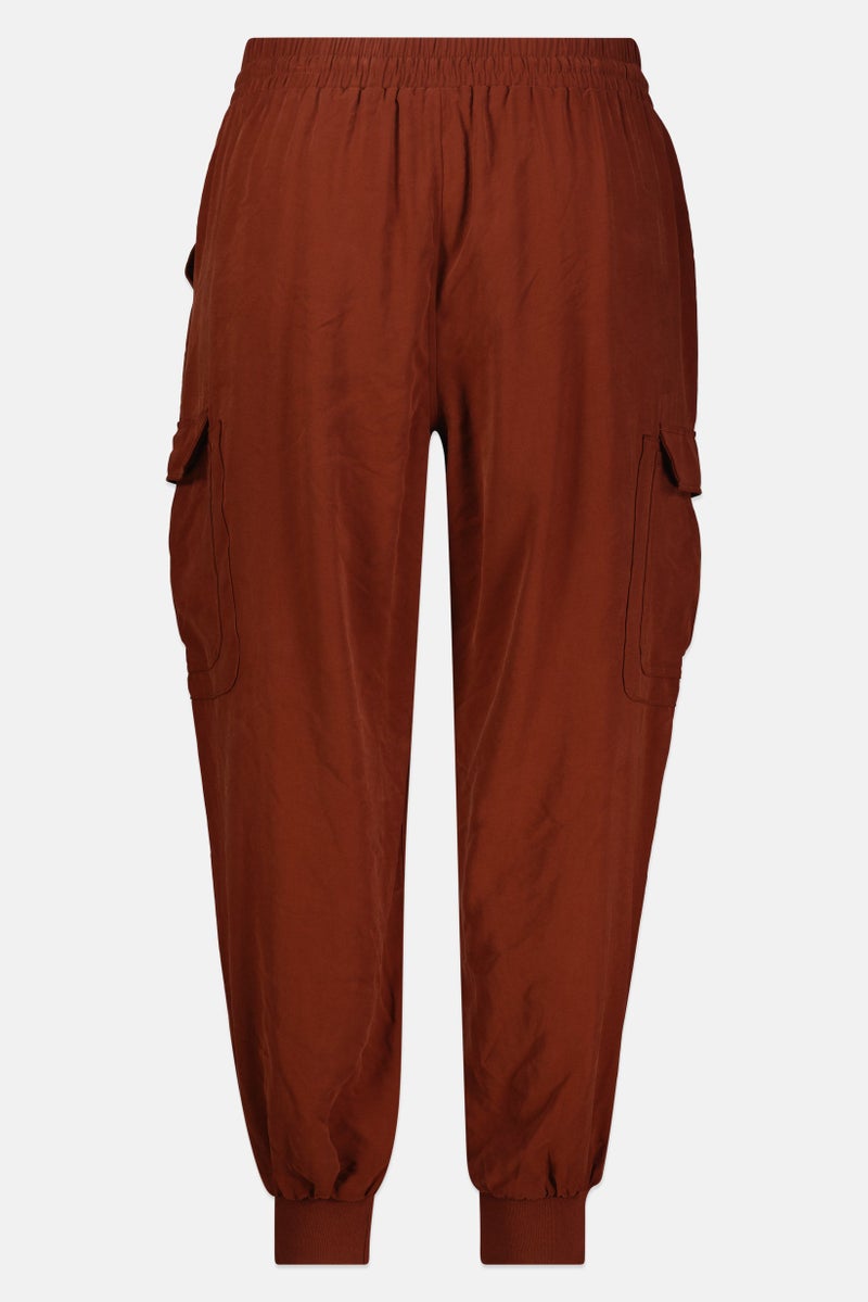 INC Women Regular Fit Solid Cargo Pants, Brown - Image 3